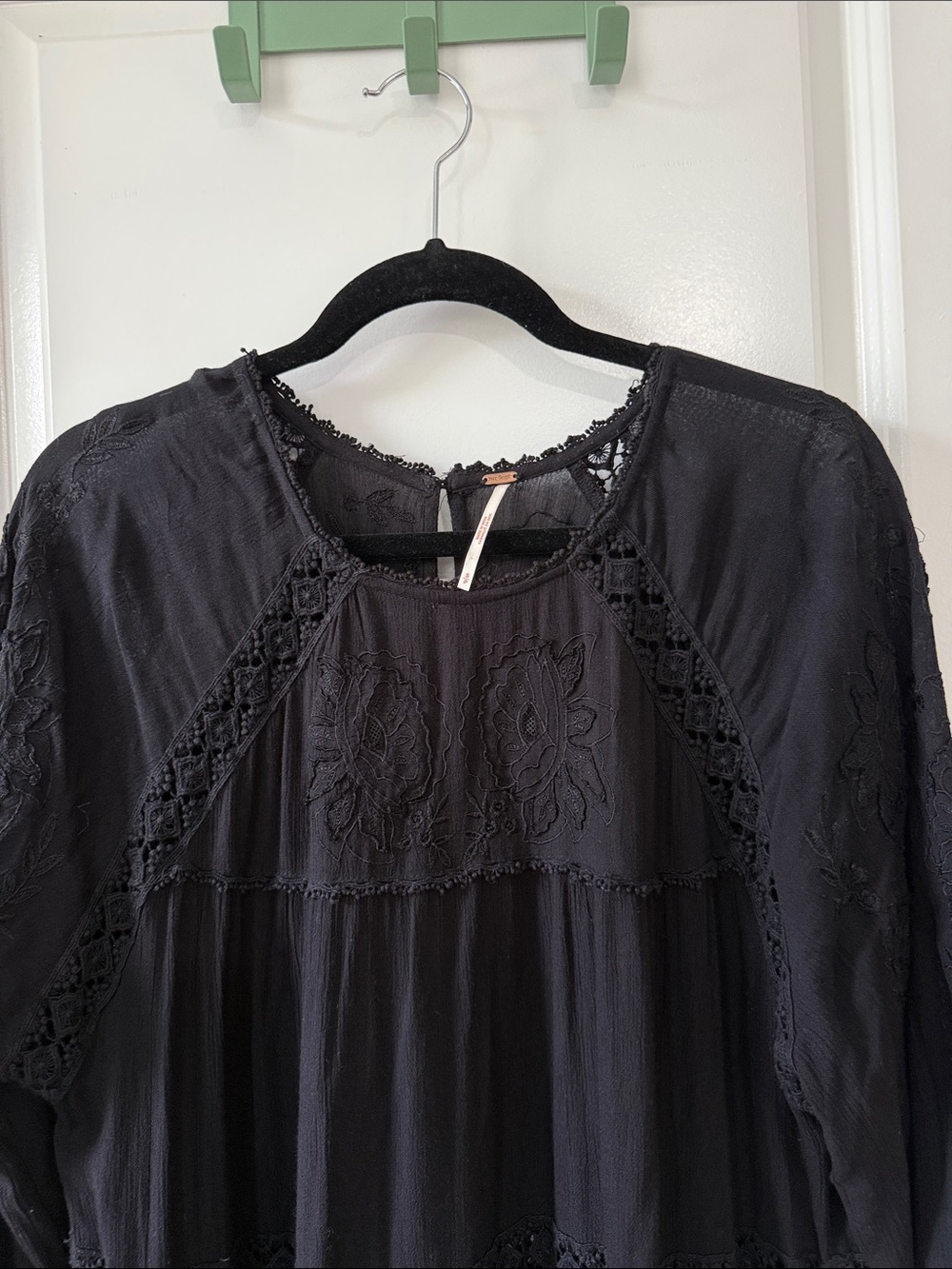 Free People Black Piece of Your Heart Dress - Picture 3 of 7